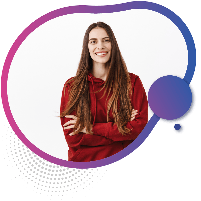 A person with long hair stands confidently with arms crossed, wearing a red hoodie, symbolizing the ease and reliability of seamless international eSIM connectivity in Australia.